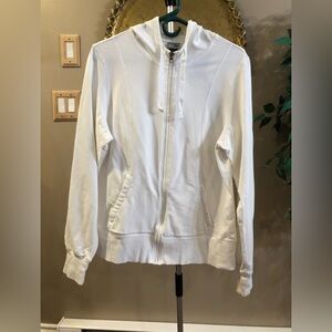 White champion zip up